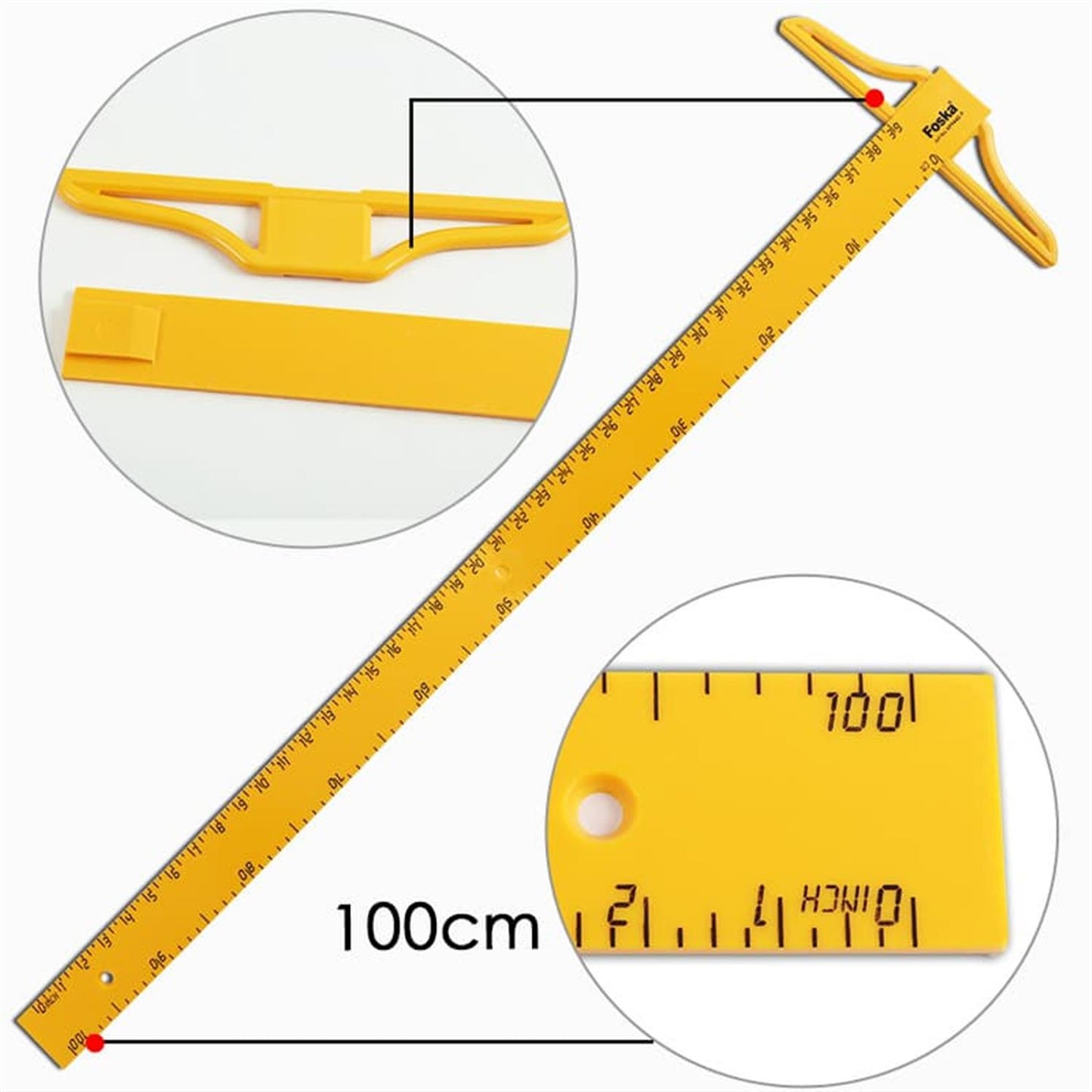 100cm ABS Teaching T Square Ruler With Handle