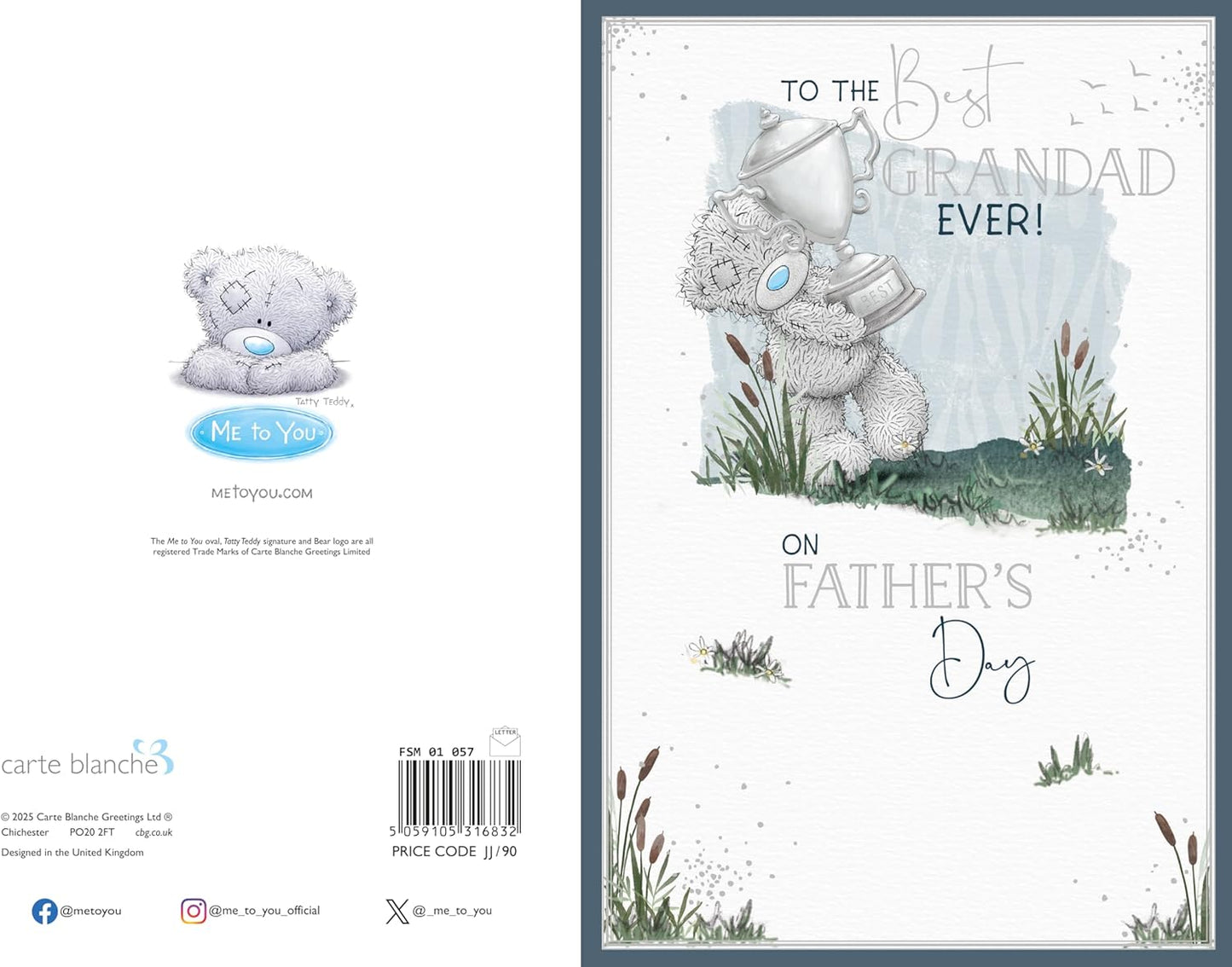 Bear With Trophy Best Grandad Father's Day Card