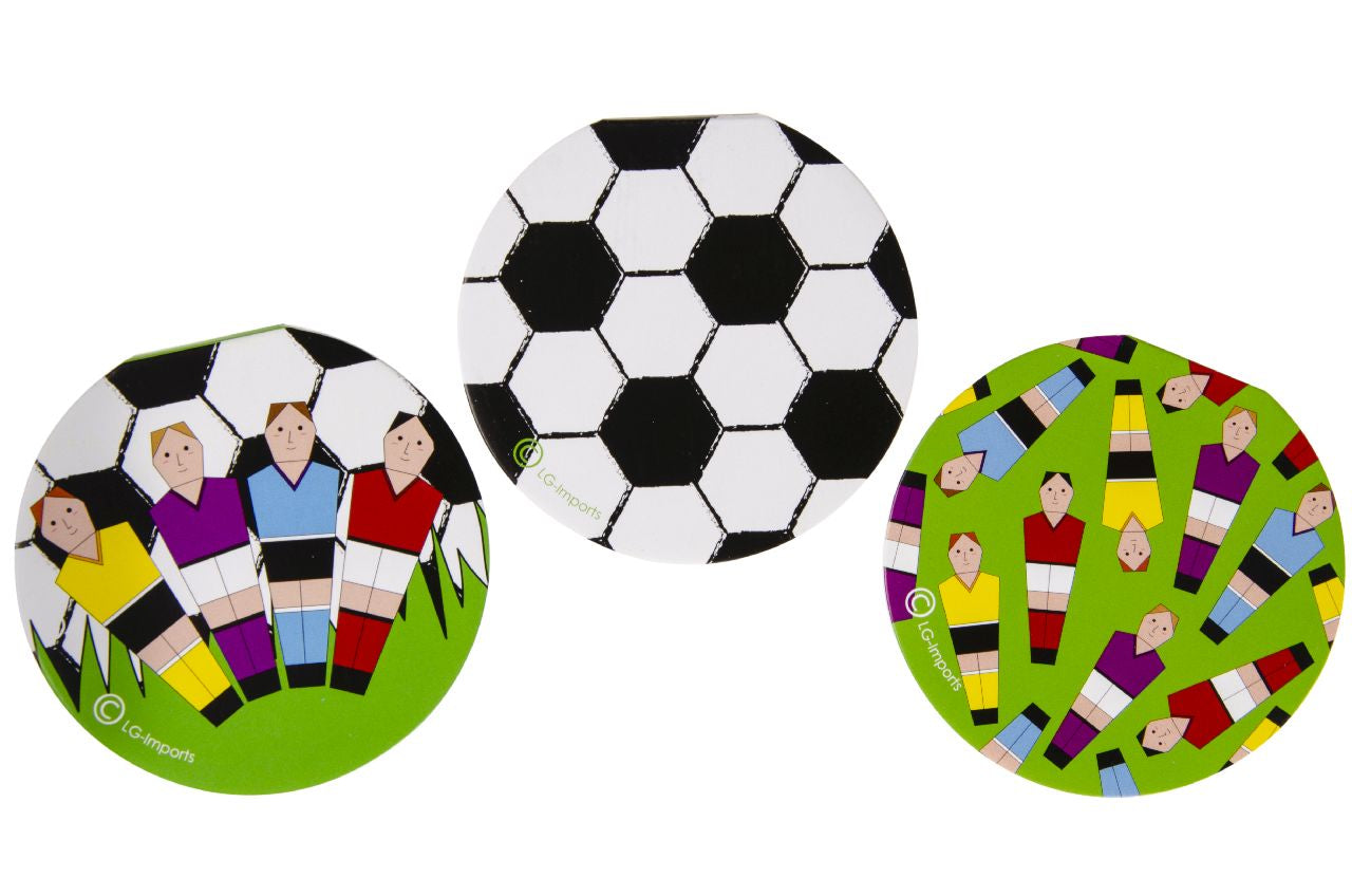 Box of 48 Round Football Theme Notebooks 8cm