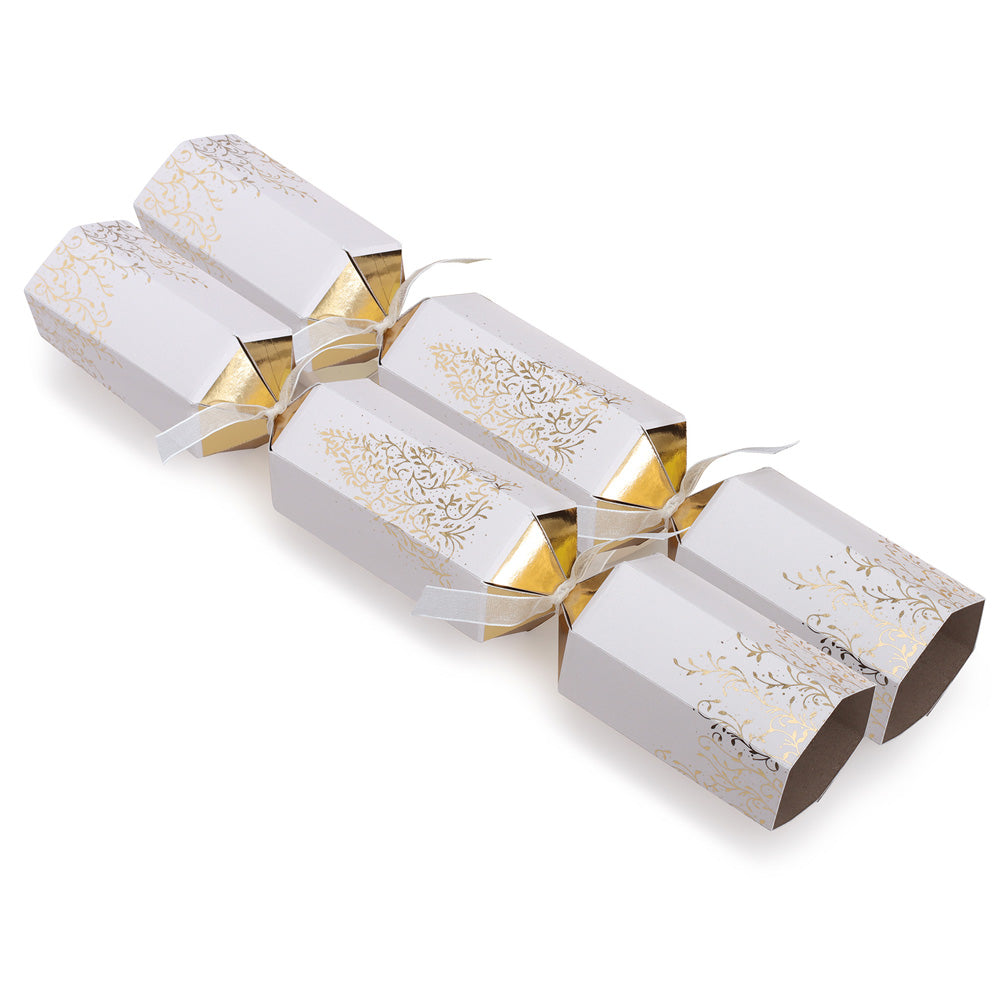 Pack of 6 14" Fill Your Own Gold Christmas Dinner Crackers