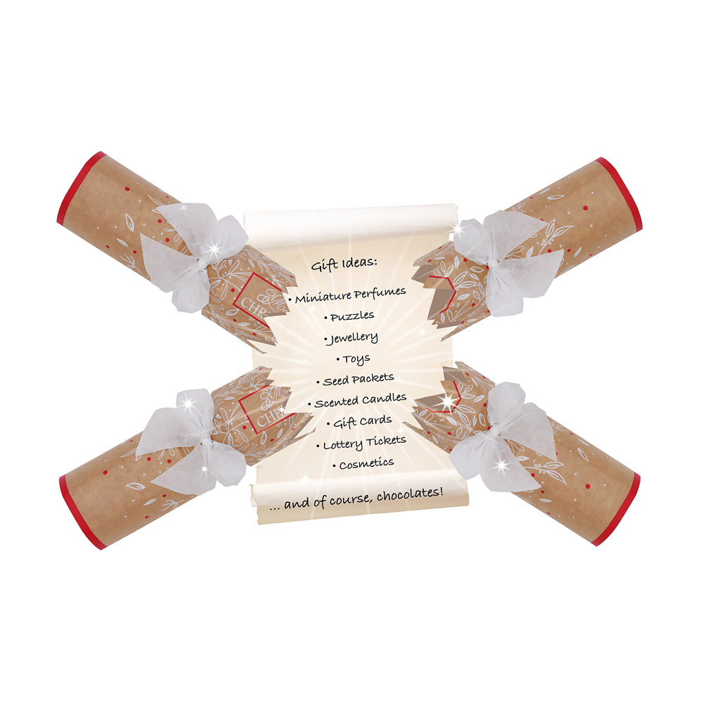 Pack of 6 14" Fill Your Own Kraft Christmas Dinner Crackers