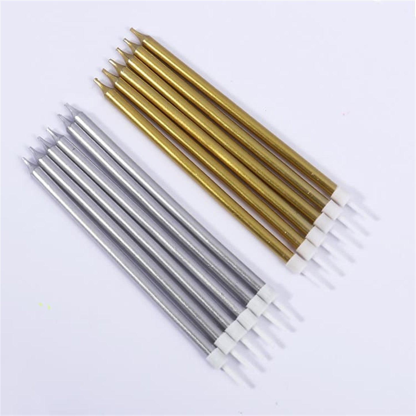 Pack of 6 Golden Smokeless Birthday Cake Candles