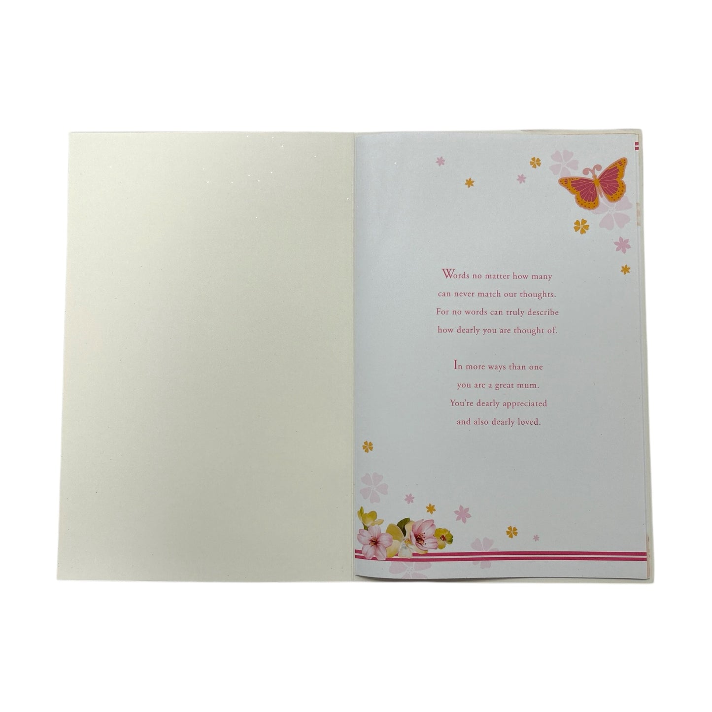 For A Special Mum 8 Pages Insert Luxury Gold Mother's Day Card