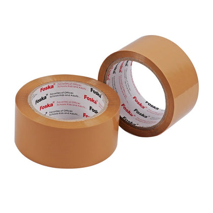 Pack of 6 48mm x 100m Brown Sticky Tape Rolls