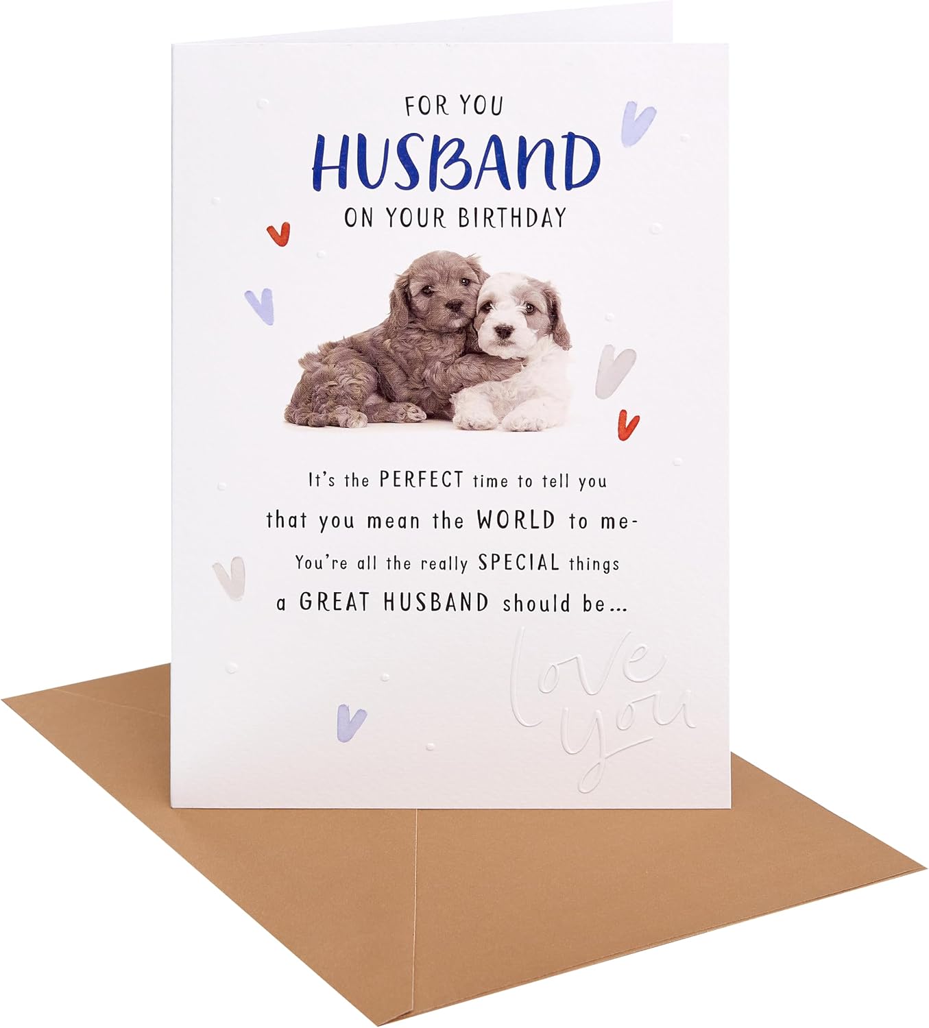 Cavapoo Puppies Design Husband Birthday Card