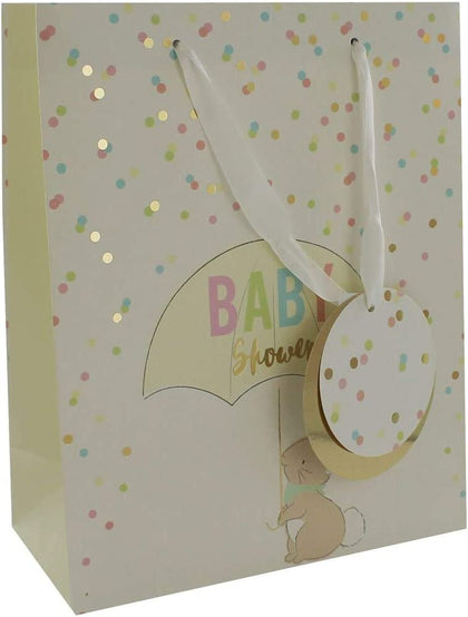 Baby Shower Medium Gift Bag - White