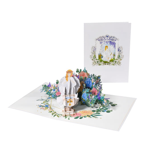 Angel’s Blessing 3D Pop-Up Baptism Christening Card