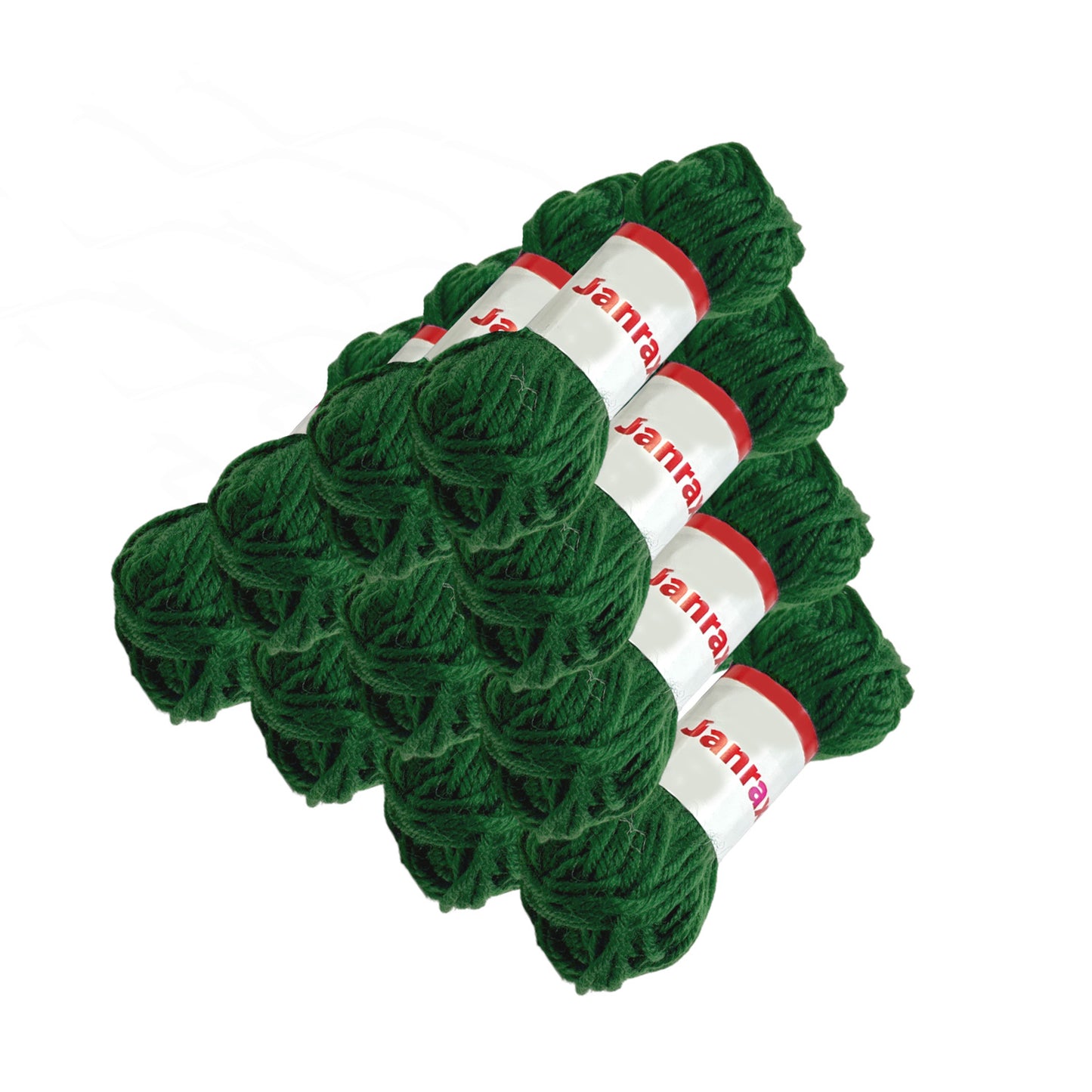 Dark Green Acrylic Yarn Roll – 10g, 4 Strand 8 Ply Knitting Wool