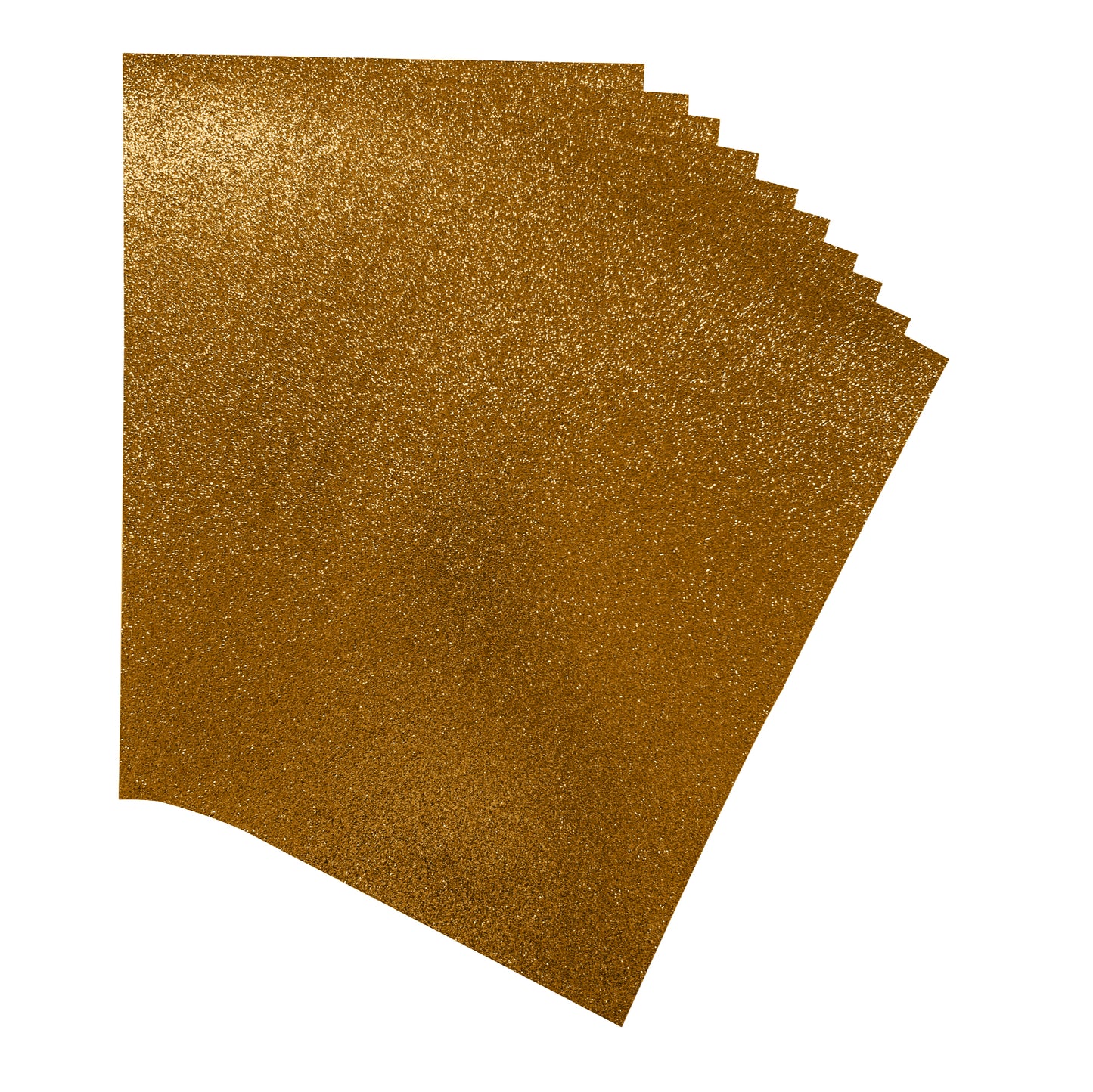 Pack of 10 A4 Orange Coloured Glitter Card 230gsm Sheets
