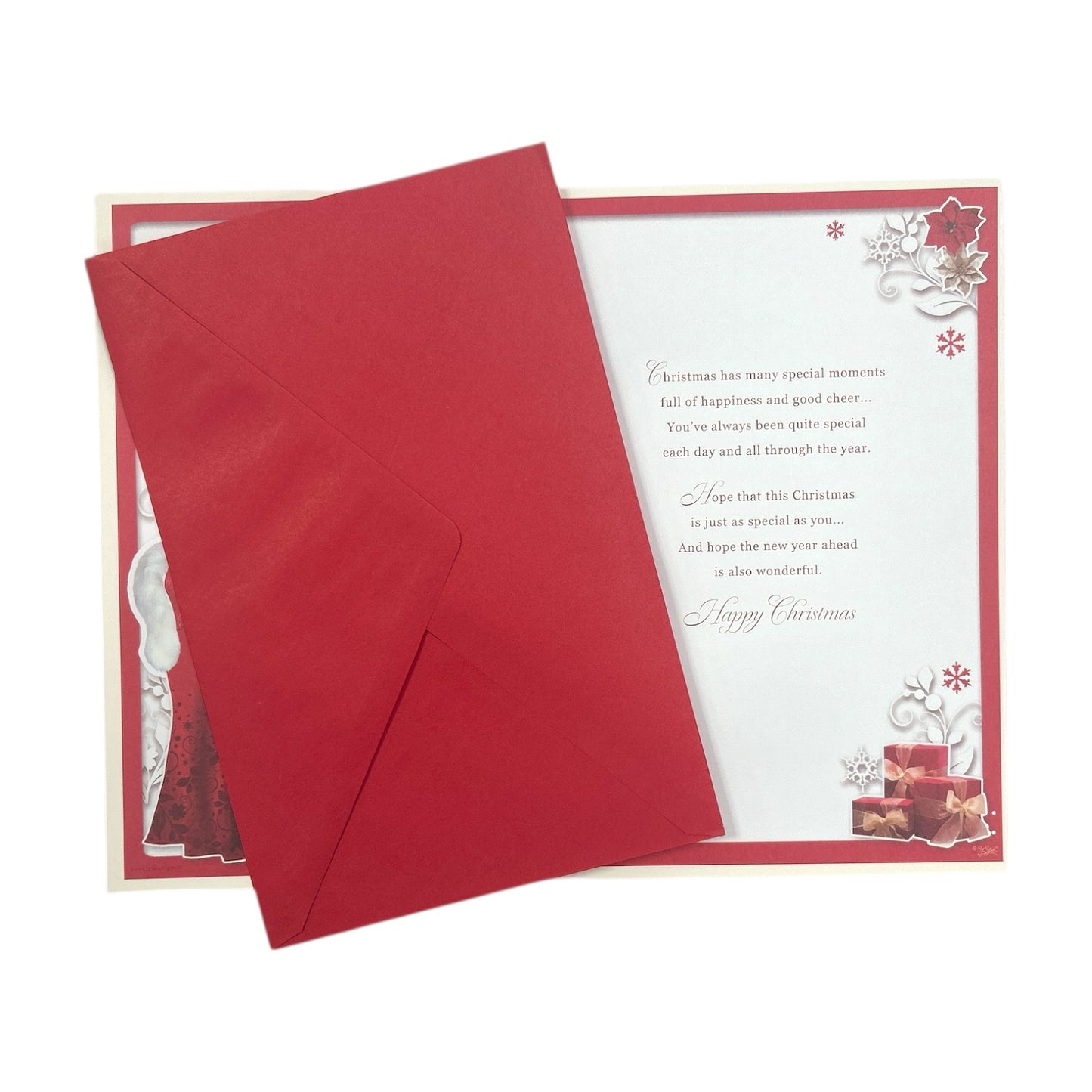 Pretty Dress Design Female Open Christmas Card