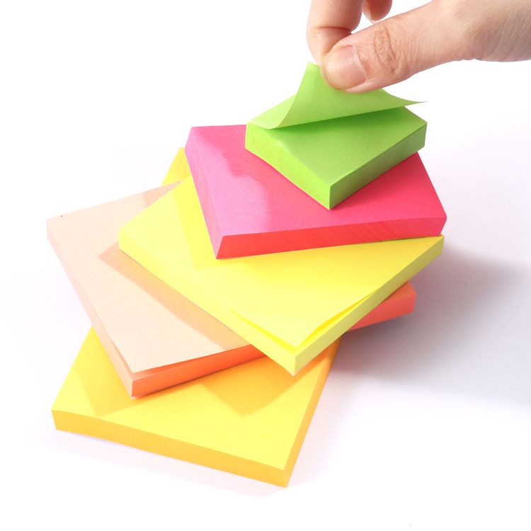 100 Sheets Fluorescent Green Color Sticky Notes 37.5x50mm 