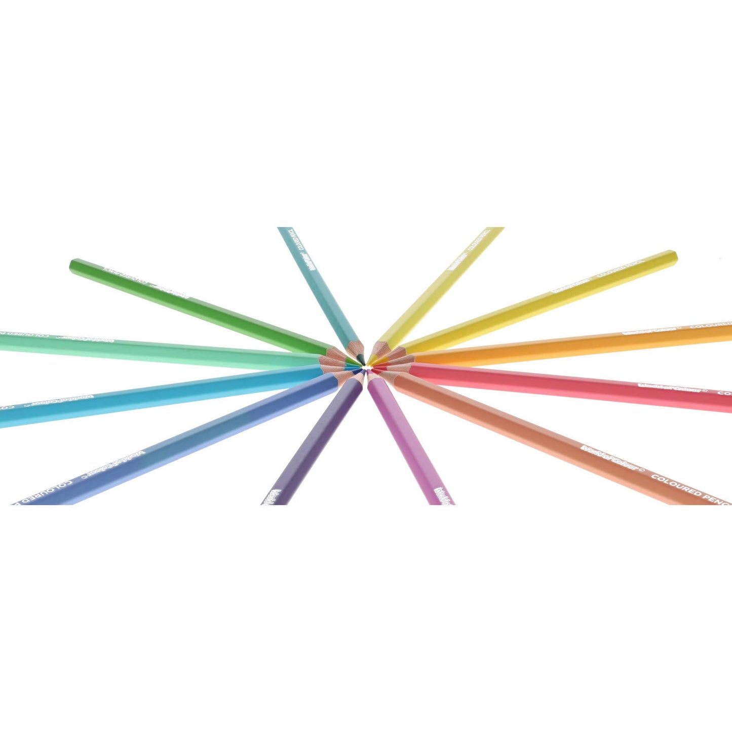 Pack of 12 Pastel Shades Colour Pencils by World of Colour