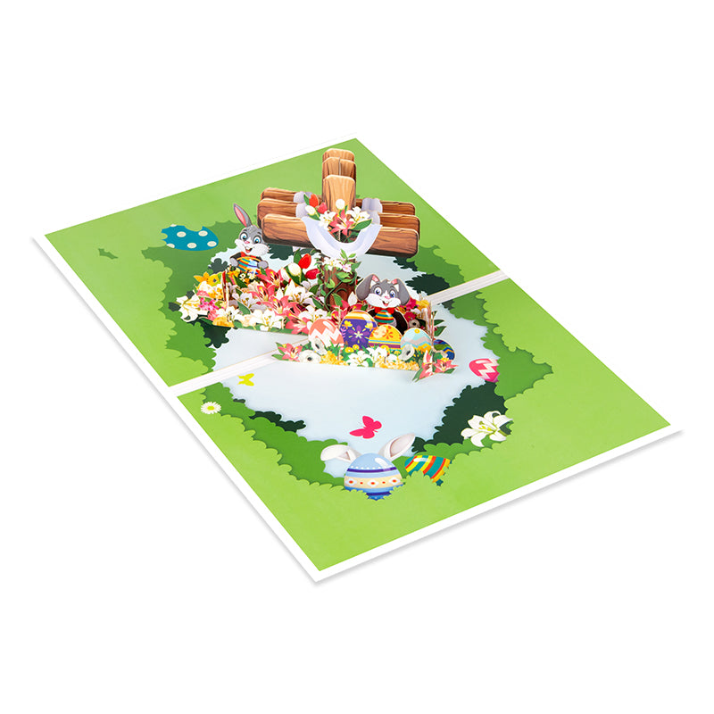 Cross Spring Scene Easter Blessings 3D Pop Up Card