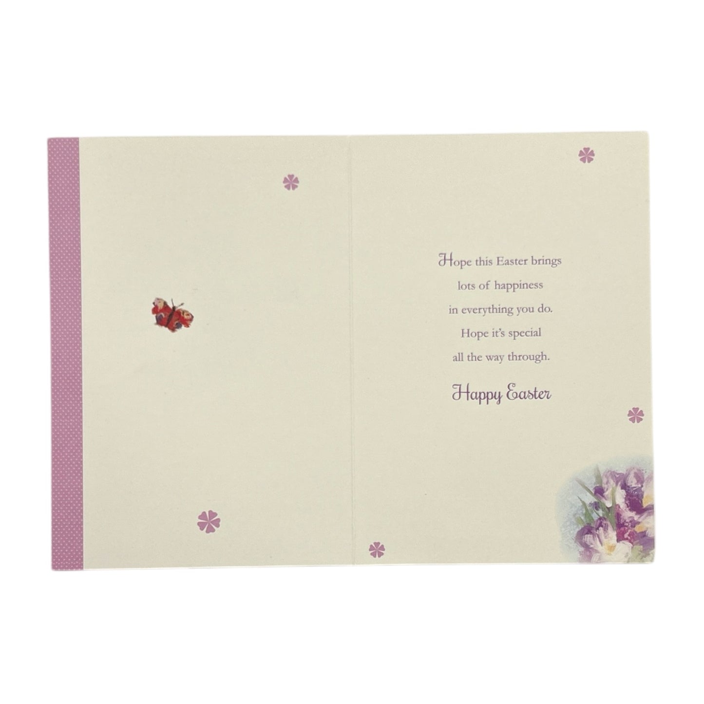 Just For You Cute Rabbit Floral Design Easter Card