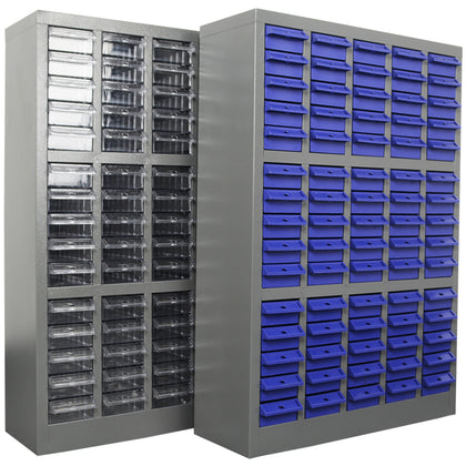 Blue 75 Drawers Parts Cabinet Storage Unit