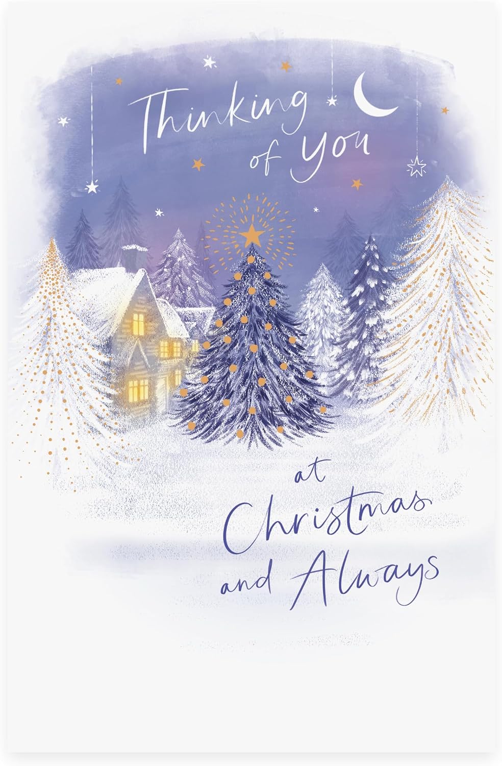 Winter Scene Design Thinking of You Christmas Card