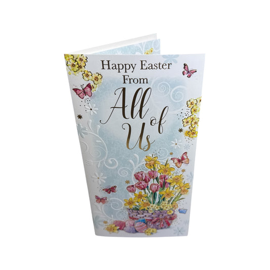 From All Of Us Floral Spring Flowers Design Easter Card