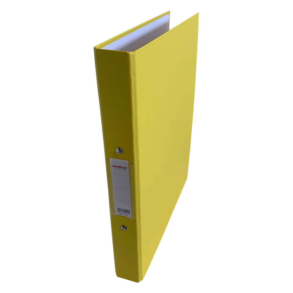 Pack of 3 A4 Yellow Paper Over Board Ring Binders by Janrax
