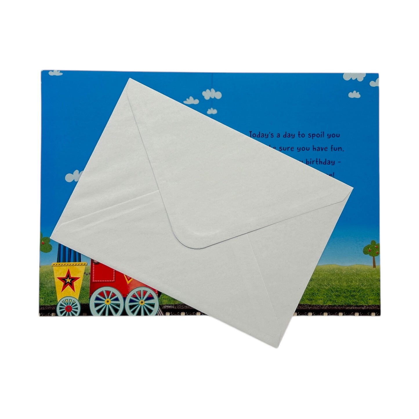 Open Male Juvenile Trendy Pops Train Birthday Card