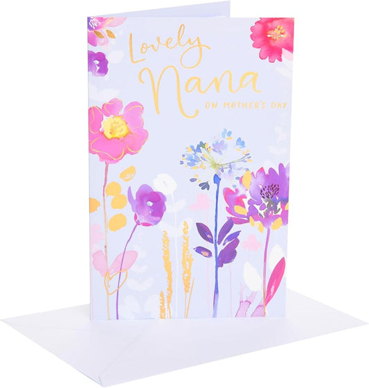 Bold Floral Design Nana Mother's Day Card