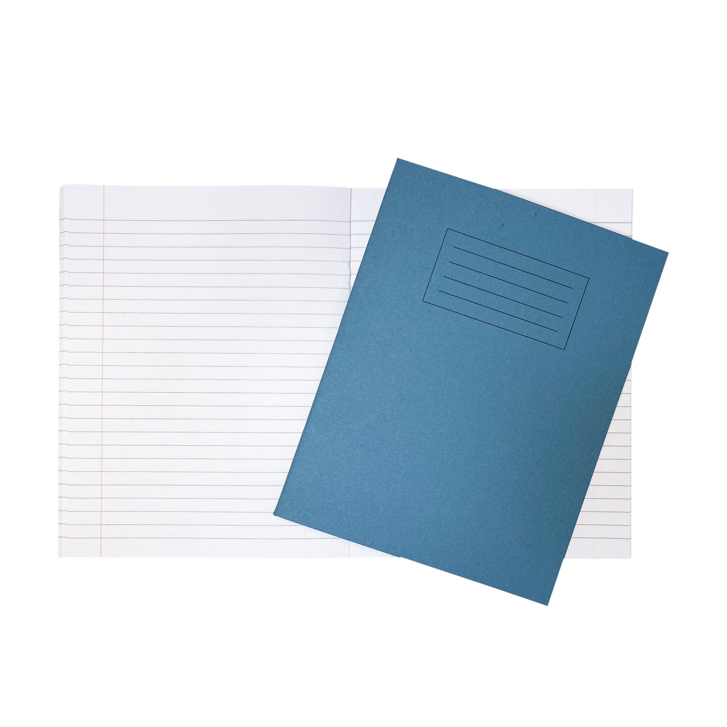 Janrax 9x7" Light Blue 80 Page Feint Ruled with Margin Exercise Book WF Paper with 225gsm Manilla Cover