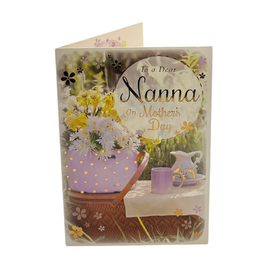 To Dear Nanna Bright Spring Flower Design Mother's Day Card