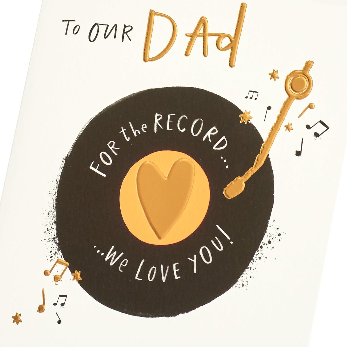 Illustrated Vinyl Record Design Dad Father's Day Card