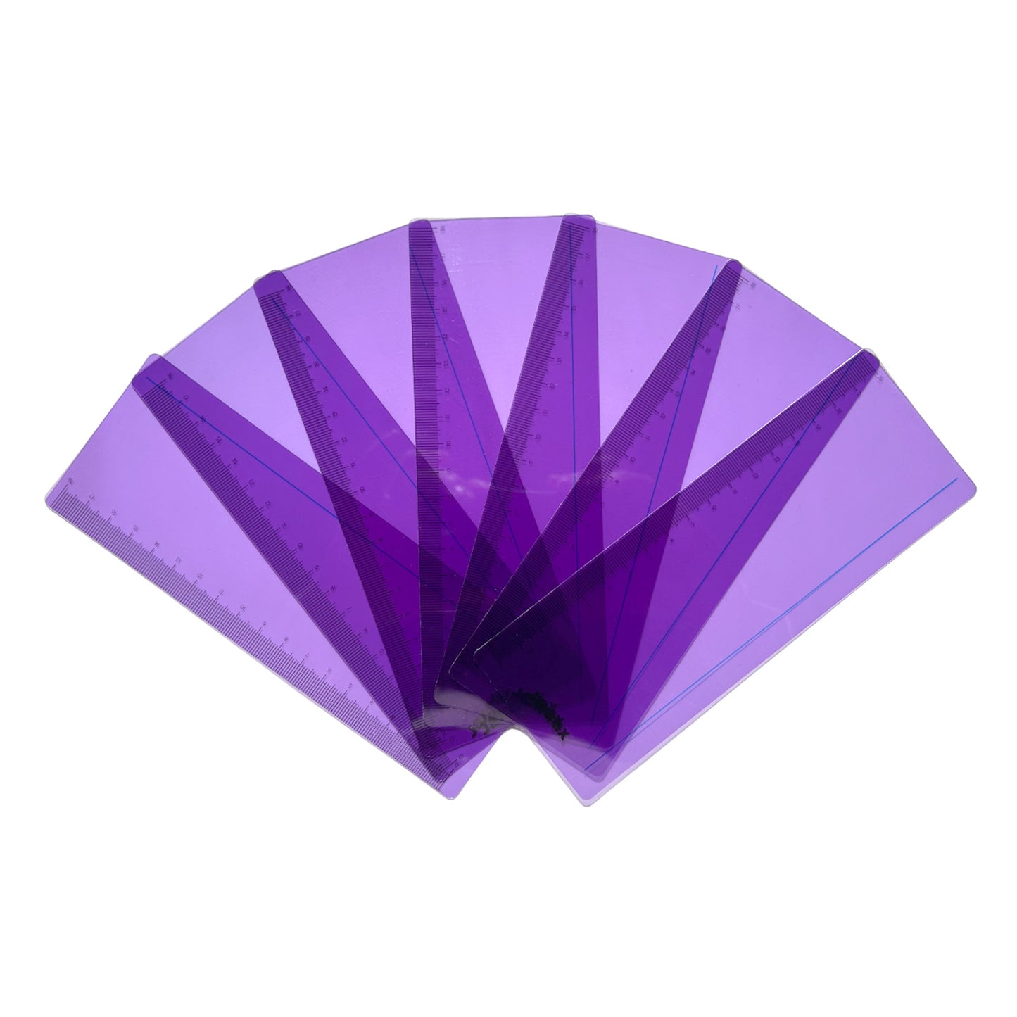 Pack of 24 Purple 191x70mm Dyslexia Overlay Reading Rulers – PET Material, Rounded Corners