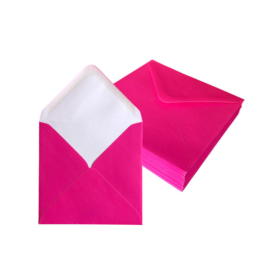 Pack of 1000 Vivid Shock Pink 155x155mm Gummed Envelopes