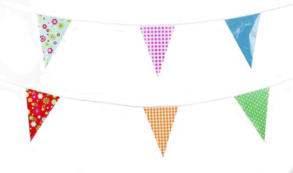 Multi Coloured and Design Shabby Chic Vintage Print Bunting 10m with 20 Pennants