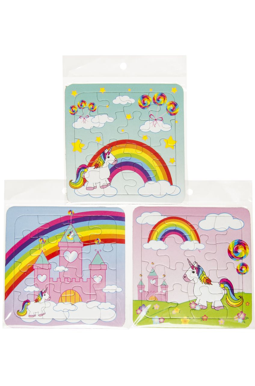 Pack of 12 Unicorn Mini Puzzle Games