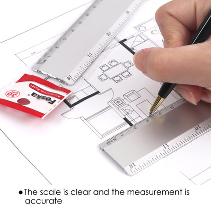 30cm Aluminium Ruler - Metal CM (mm) Inch Measurements