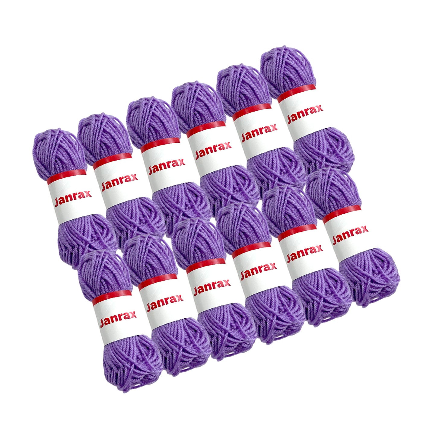 Pack of 5 Lilac Acrylic Yarn Rolls – 10g each, 4 Strand 8 Ply Knitting Wool