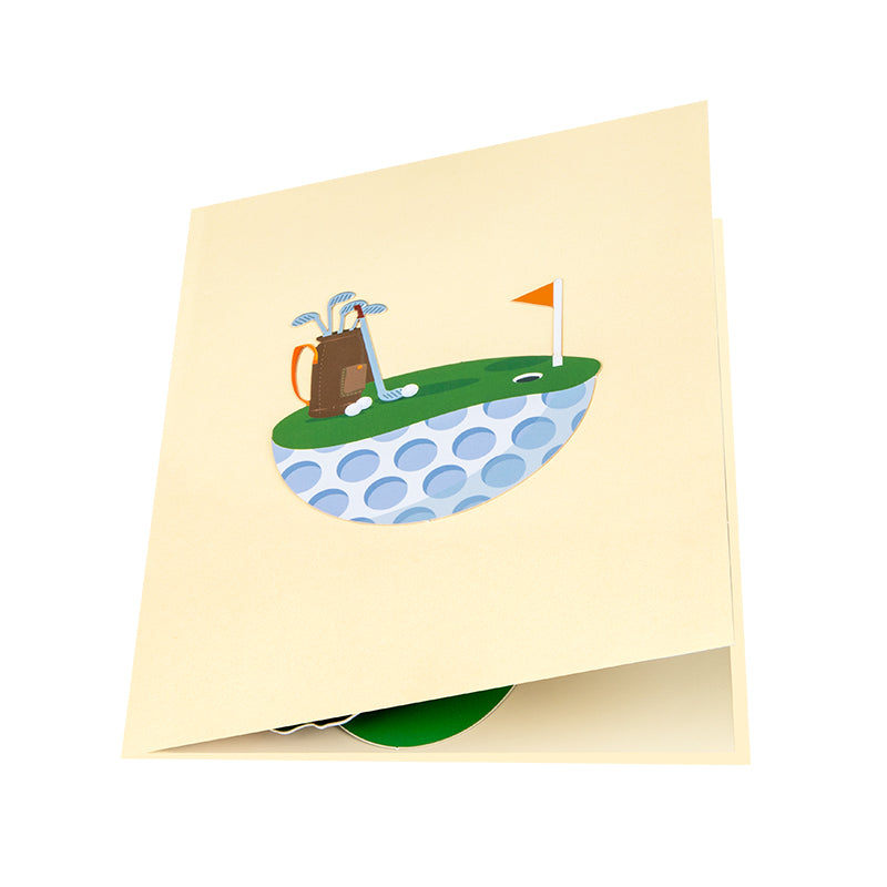Swing Into Joy Golfer’s Celebration 3D Pop Up Greeting Card