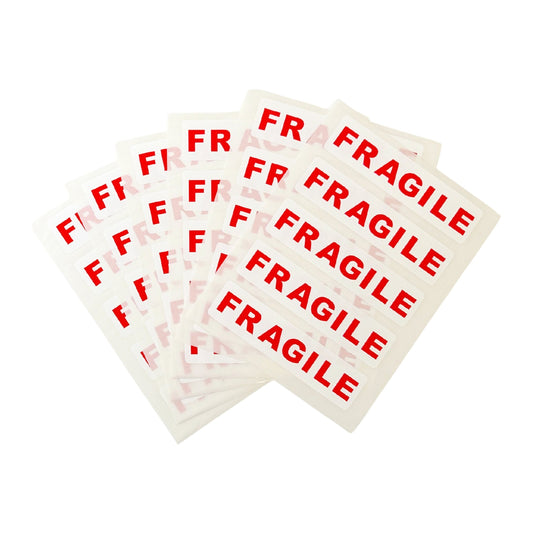 Pack of 35 Fragile Labels by Janrax