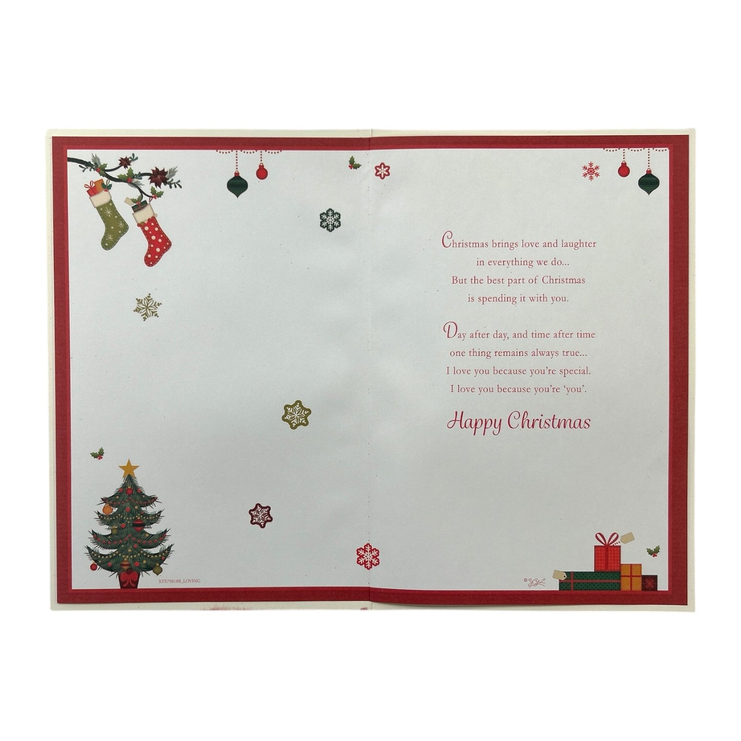 With Love To My Special Fiance Gold Frame Design Christmas Card