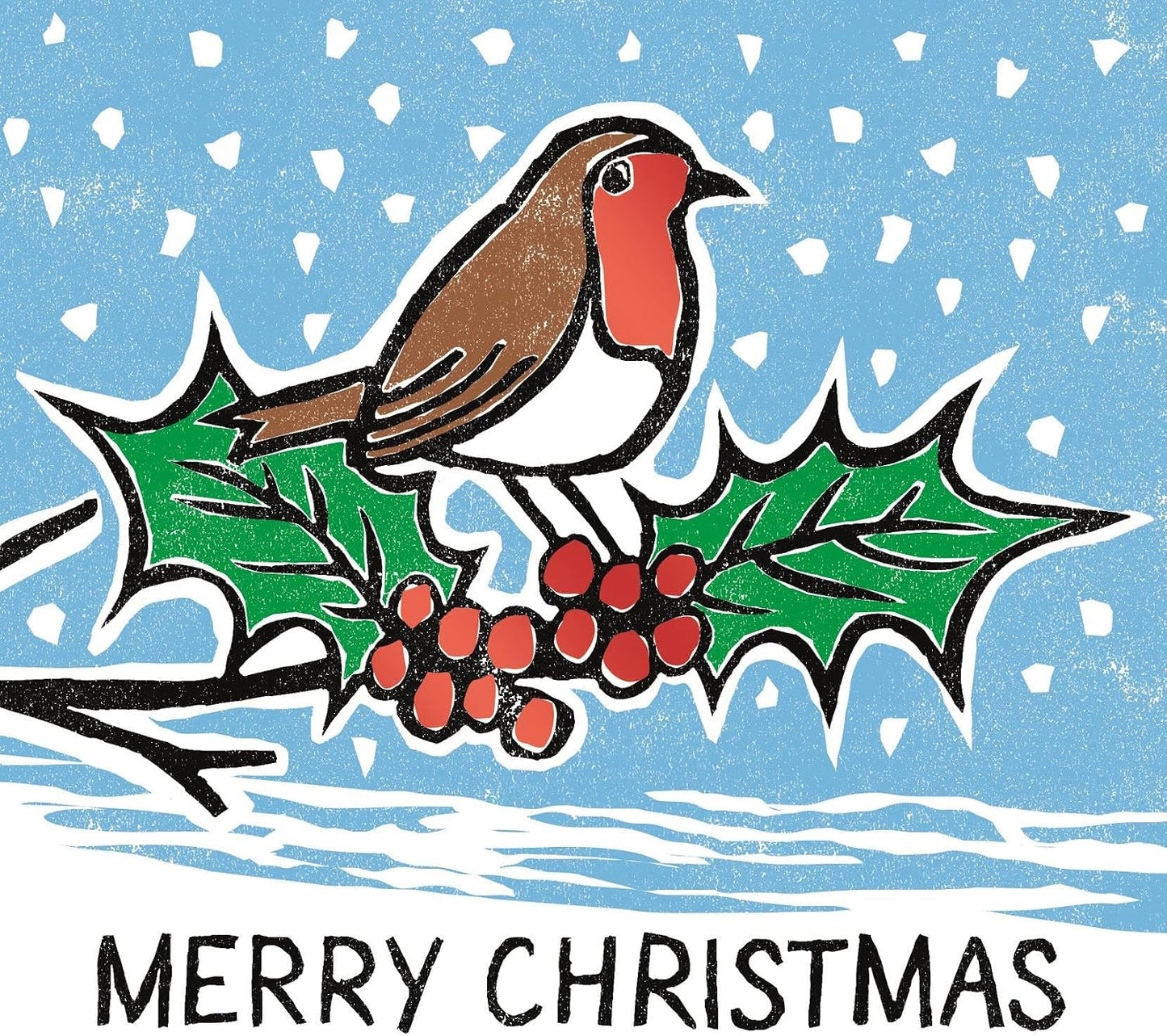 Pack of 10 Woodland Animals Design Square Christmas Cards With Envelopes