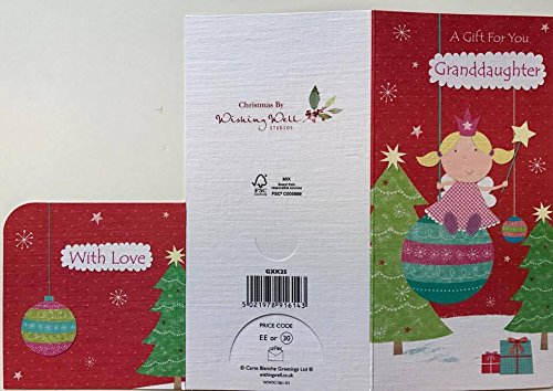 GRANDAUGHTER - CHRISTMAS XMAS MONEY GIFT PRESENT WALLET GREETING CARD - GIRL