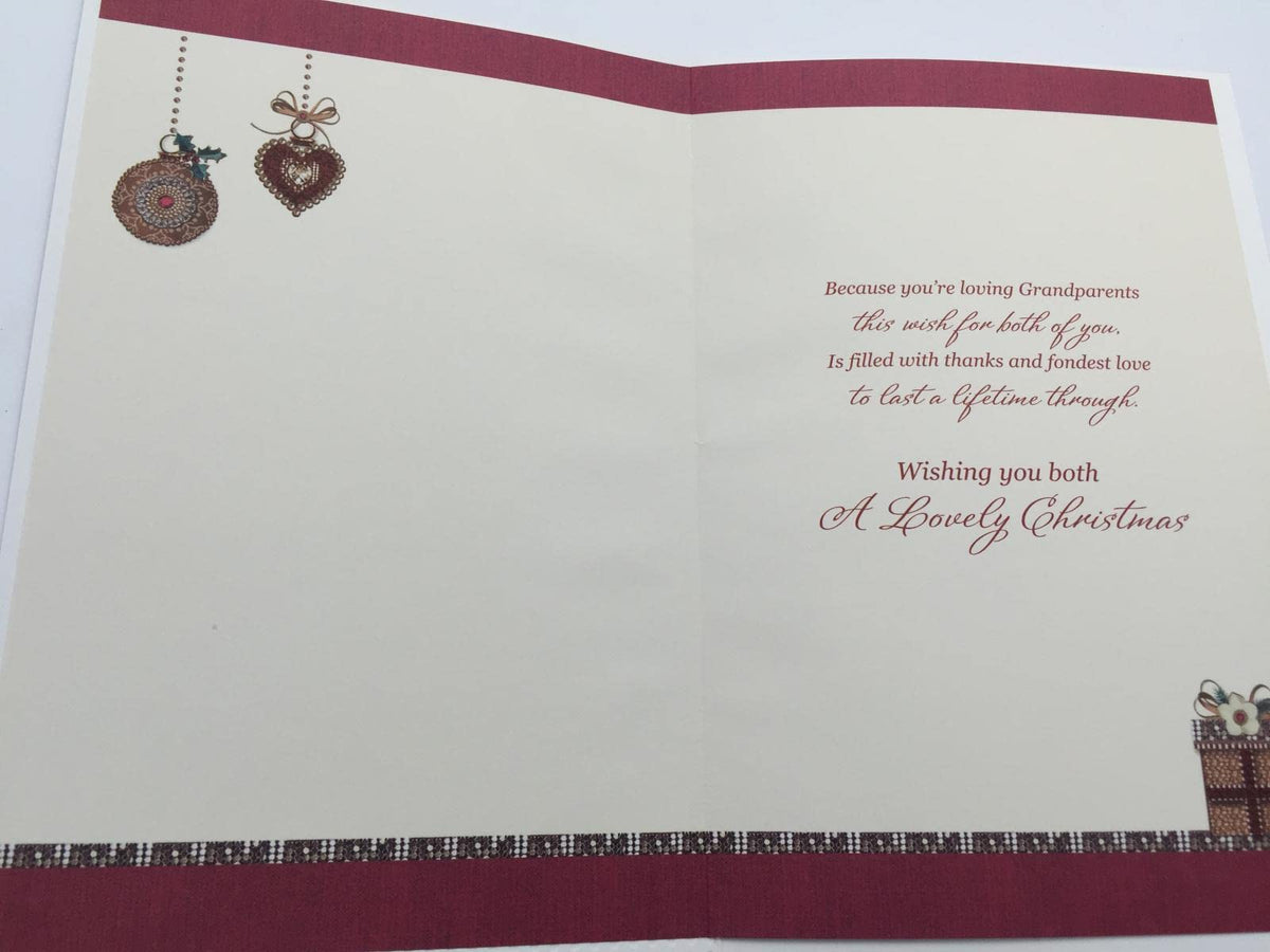 Grandma And Granddad - Christmas Card With Words