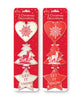 Pack of 3 Christmas Fabric Hanging Decorations
