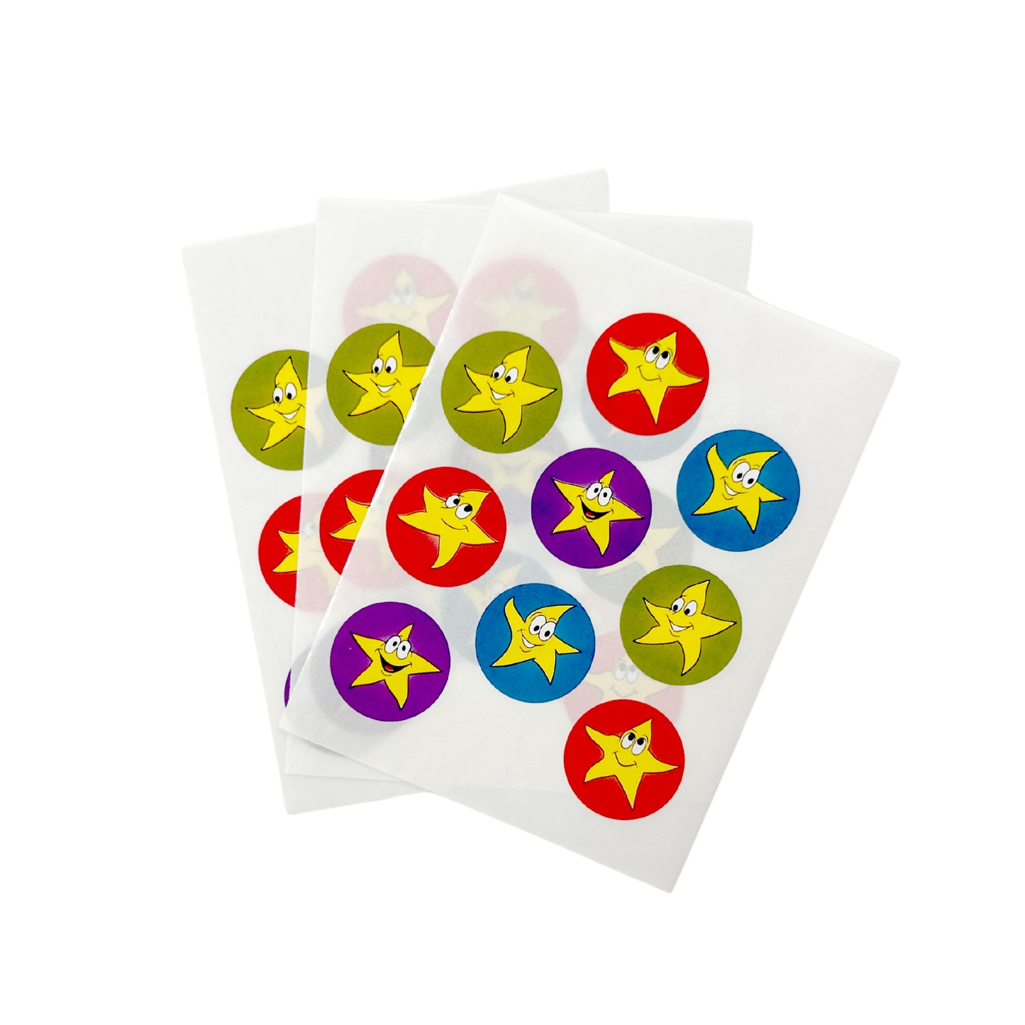 Pack of 324 Motivational Stars 24mm Round Self-Adhesive Labels