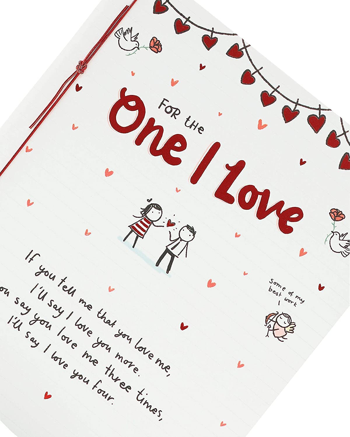 For The One I Love Cute Romantic Valentine's Day Card