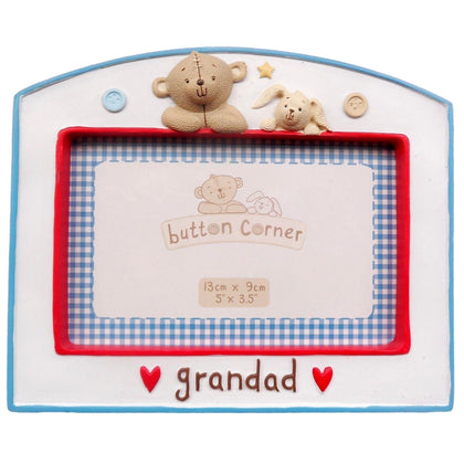 For Grandad Button Corner Frame 13 X 9 cms
