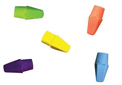 Pack 10 Pencil Top Erasers Assorted Colours