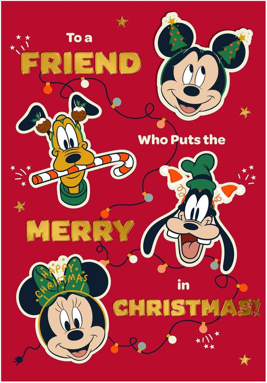 Disney Mickey Mouse Design Friend Christmas Card
