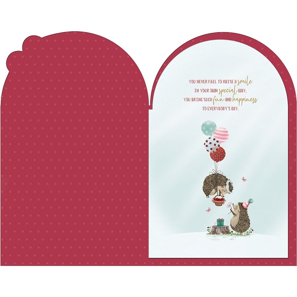 Hedgehogs With Cake Daughter Birthday Card