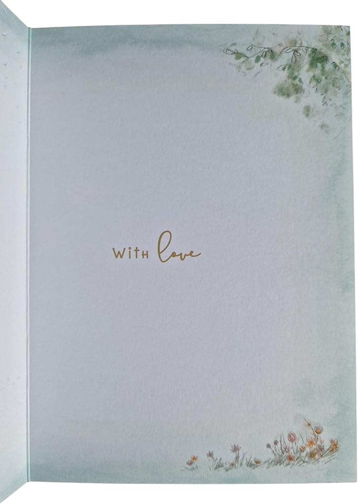 Bear Watering Flower Box New Home Congratulations Card