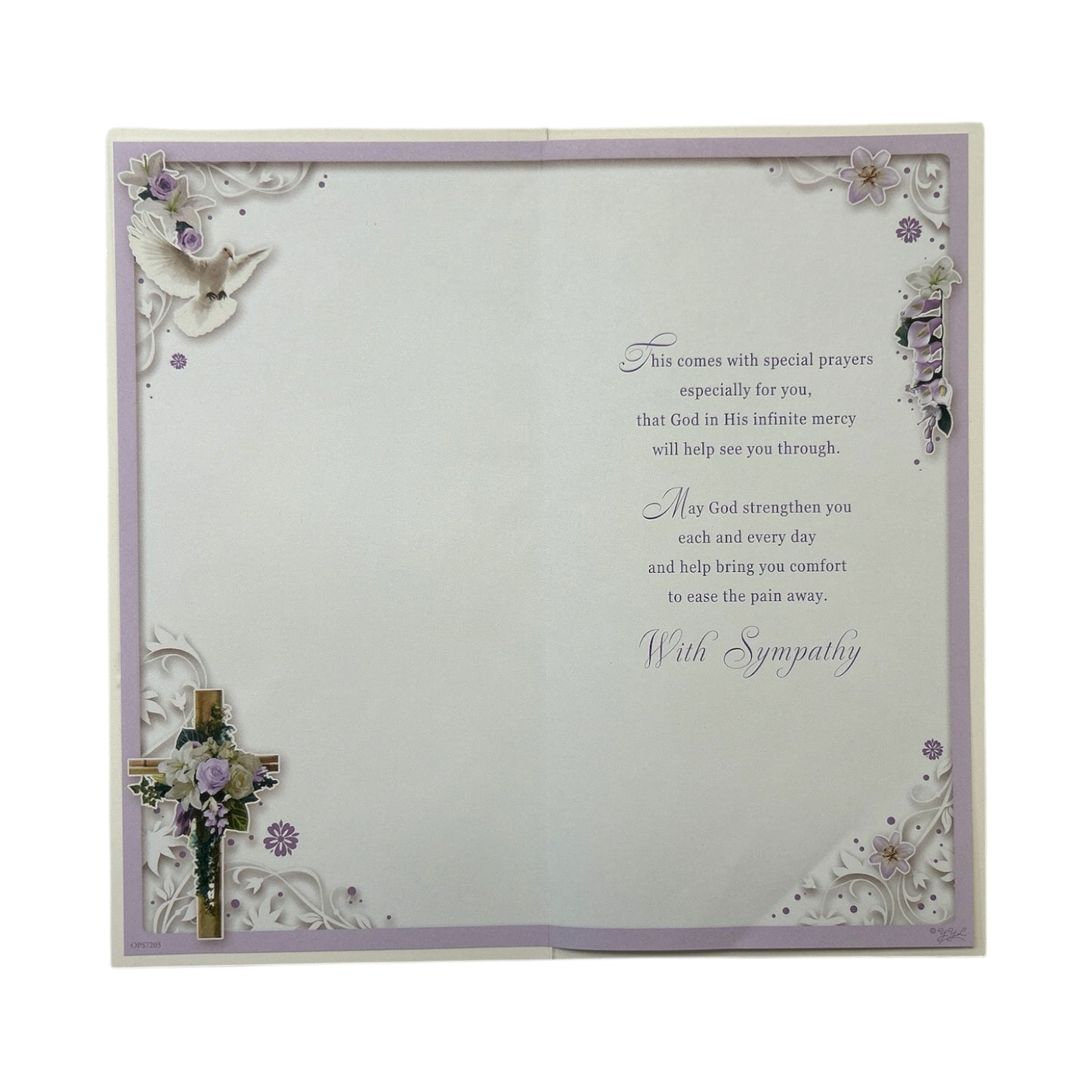 On The Loss of Your Grandad Religious Cross Design Sympathy Opacity Card