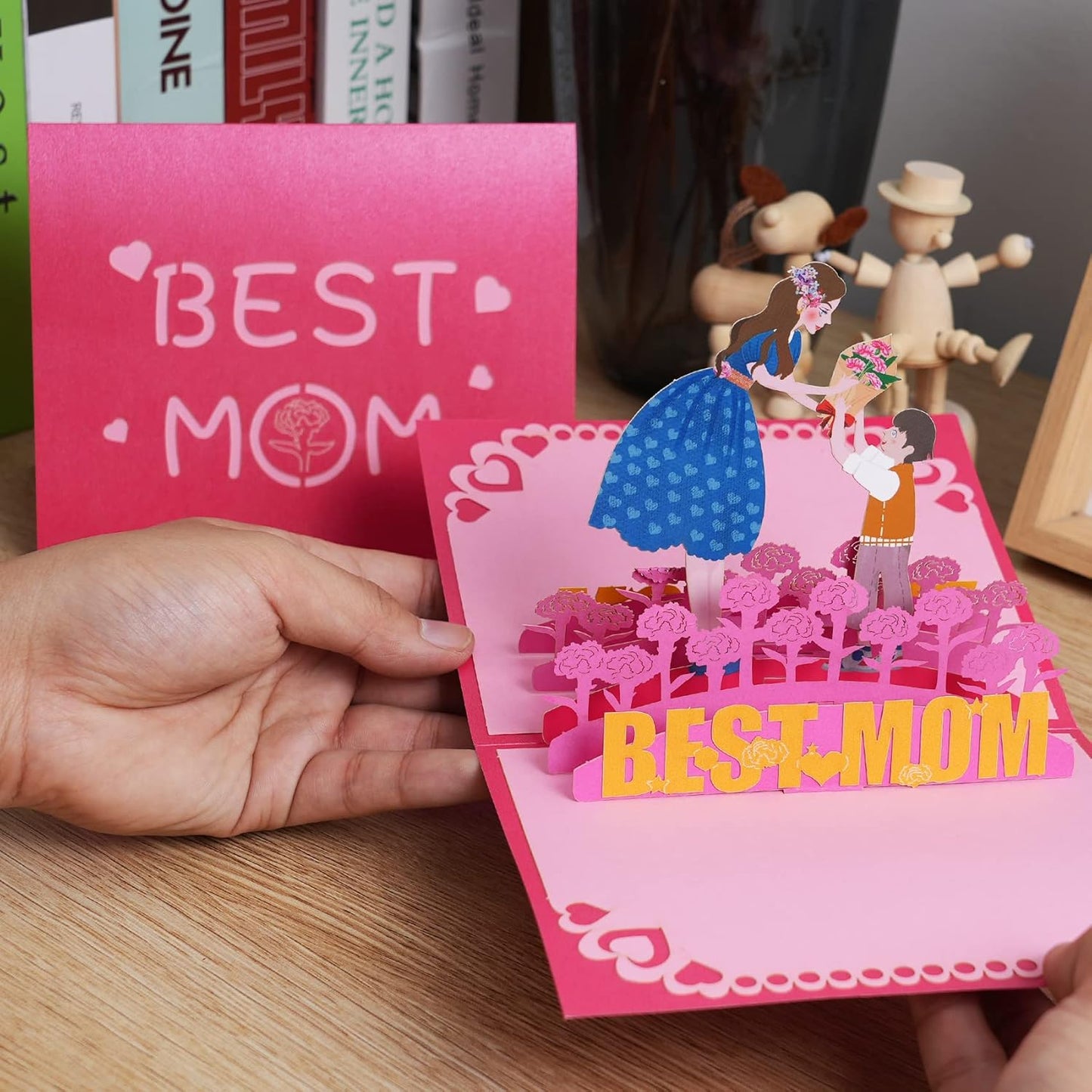 Best Mom & Kids Heartfelt 3D Pop Up Mother's Day Card