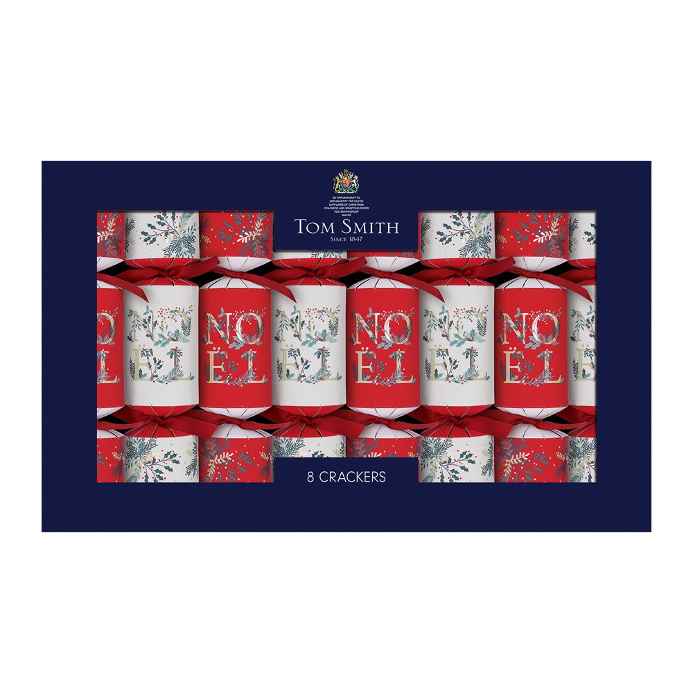 Pack of 8 14" Red Deluxe Christmas Dinner Crackers